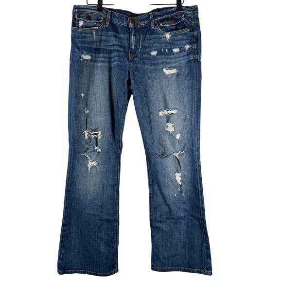 Joes Womens Provocateur Boot Cut Jeans Distressed Stretch Med Wash Mid Rise 32 - Picture 1 of 10
